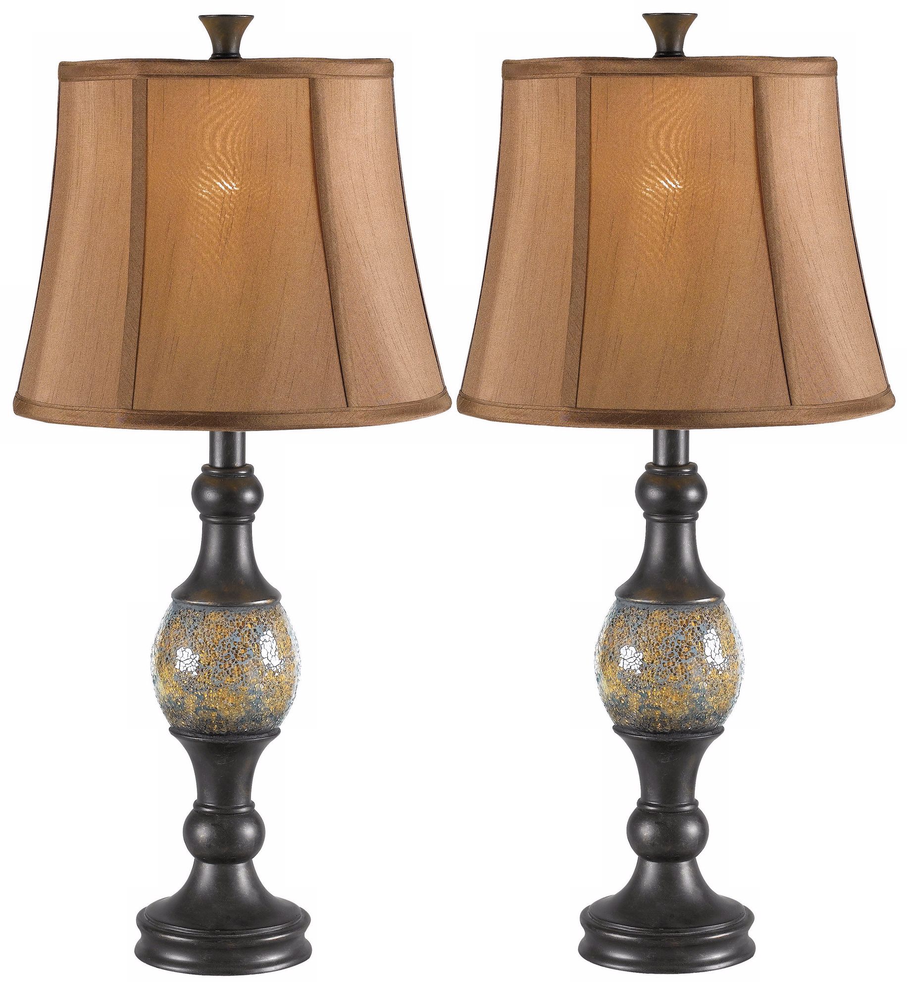 Set of 2 Shay Dark Bronze Table Lamps