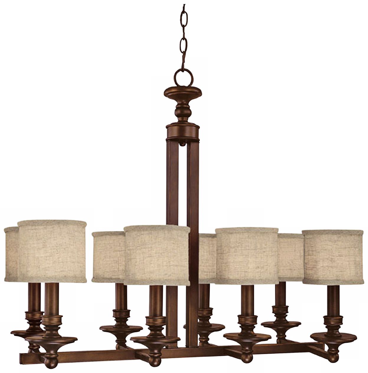 Midtown Collection 8-Light Burnished Bronze Large Chandelier