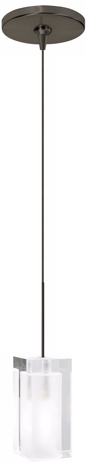 Solitude Frost Glass Bronze Tech Lighting Mini Pendant