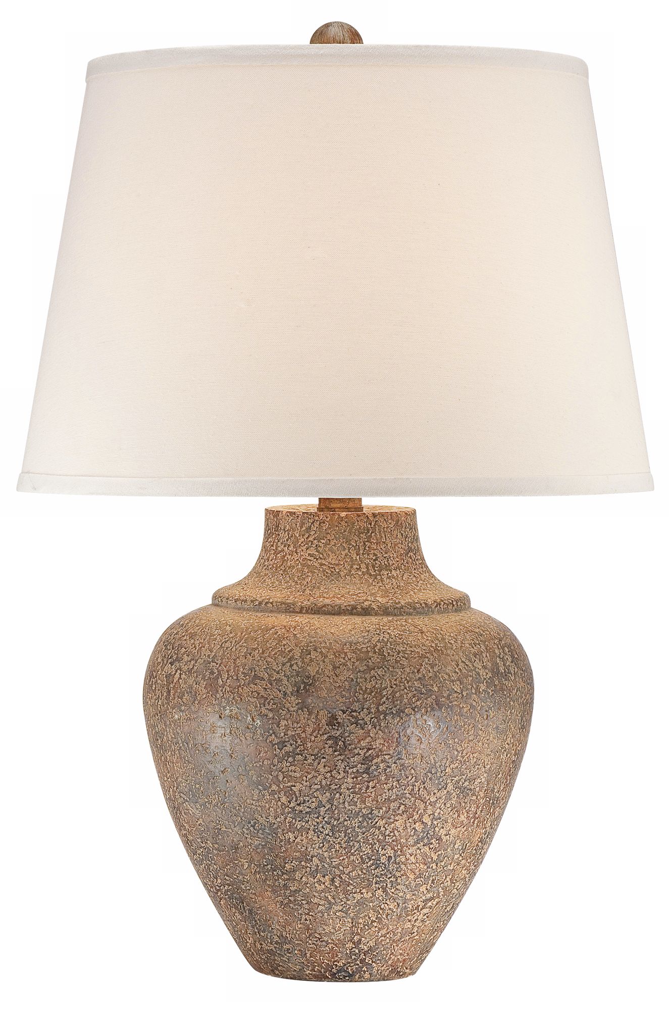 Rustic Brown Urn Table Lamp