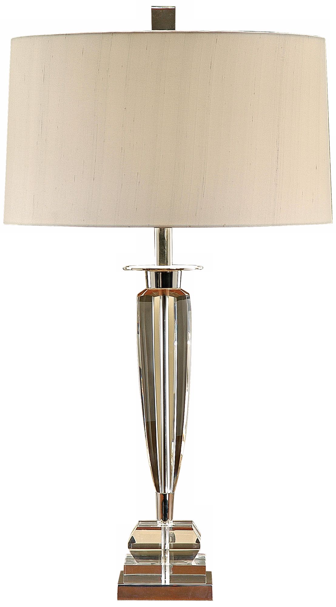 John Richard Crystal Prism Chrome Table Lamp