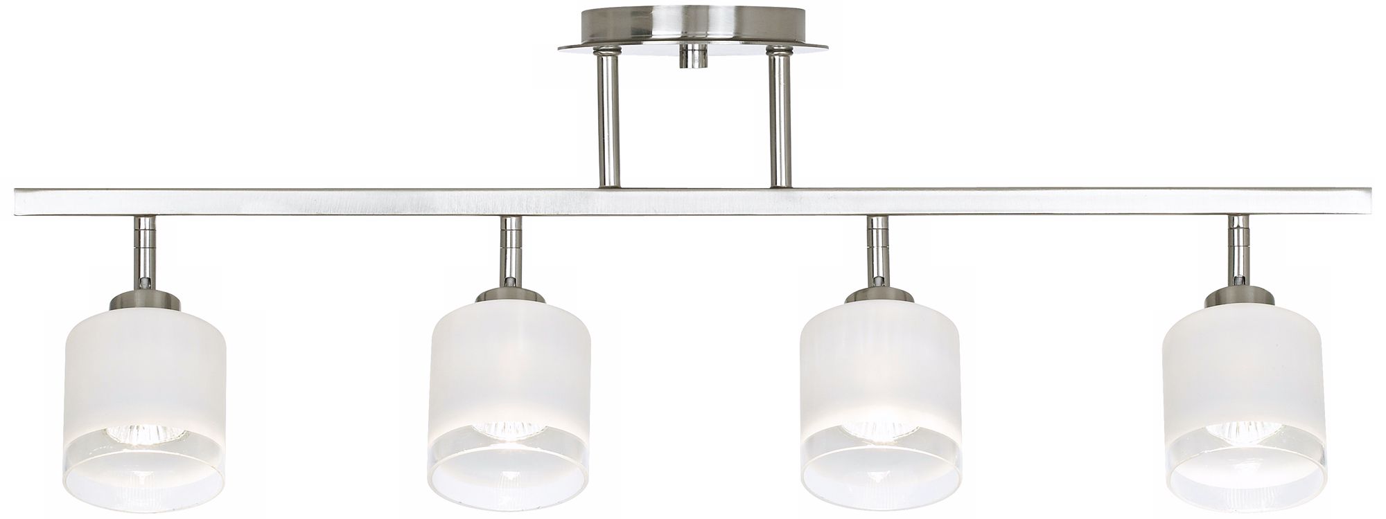Opal Glass Cylinders 4-Light Adjustable Ceiling Fixture