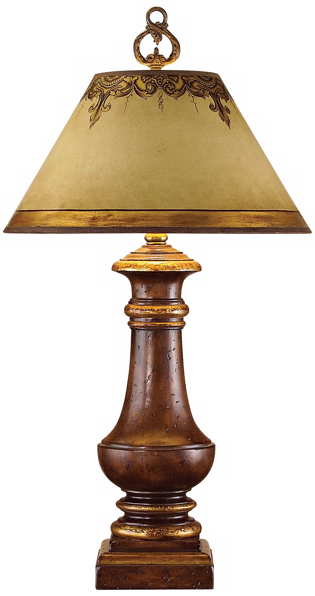 John Richard Aged Wood Balustrade Table Lamp