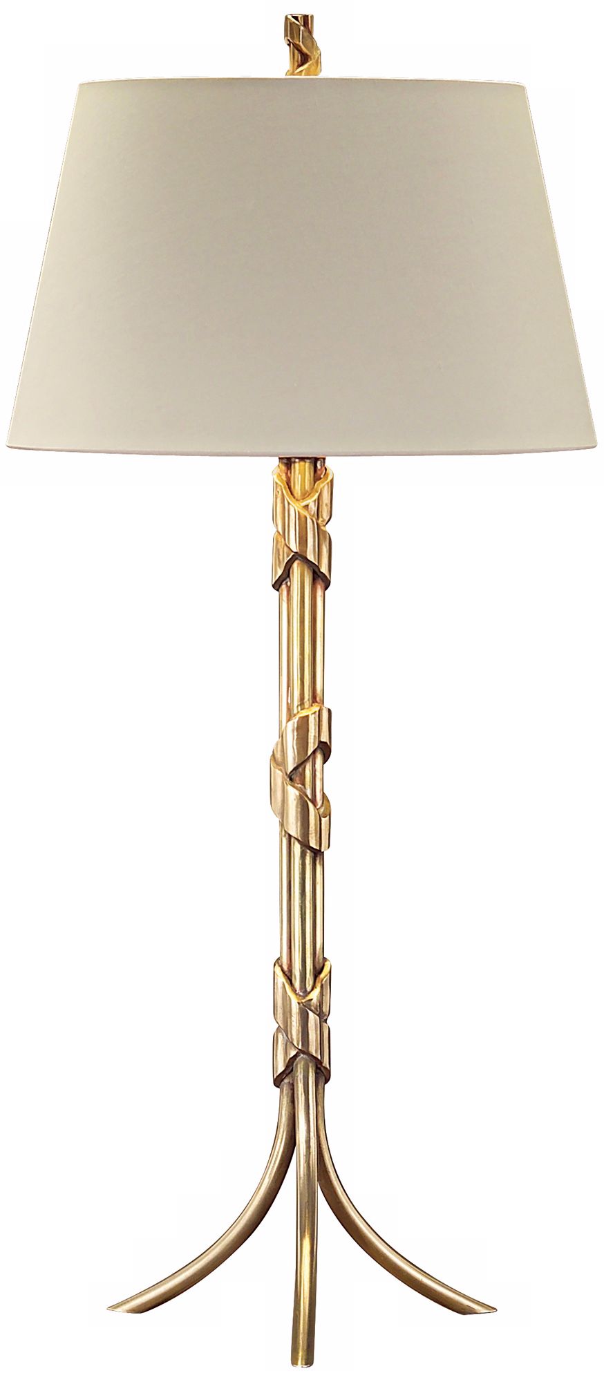 John Richard Wrapped Brass Reeds Table Lamp