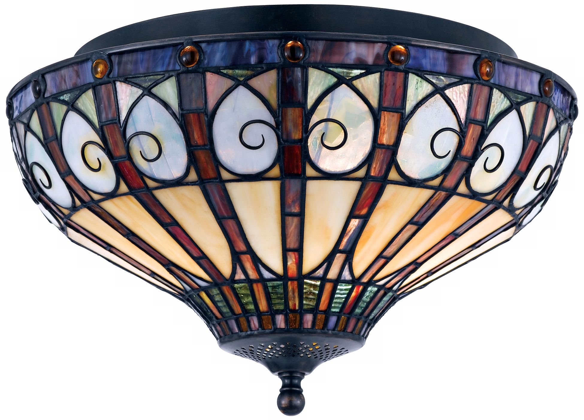 Quoizel Ava Collection 14" Wide Vintage Bronze Ceiling Light