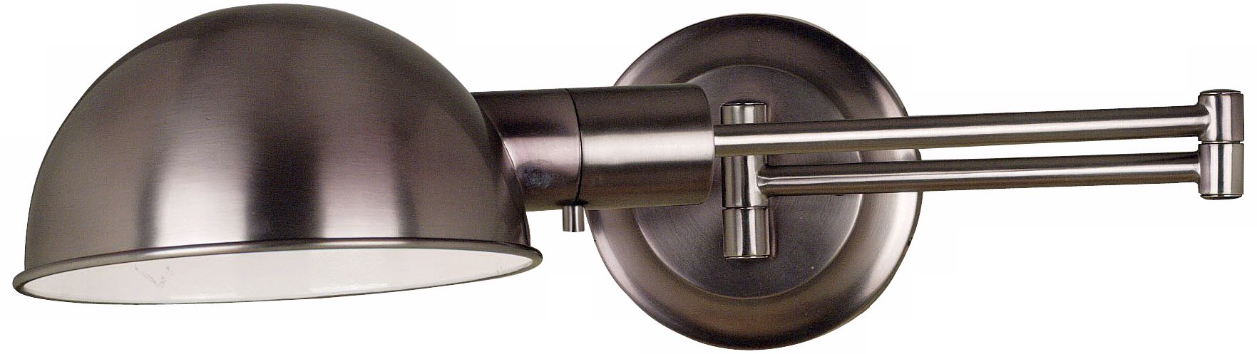 Kenroy Frye Pharmacy Nickel Plug-In Swing Arm Wall Lamp