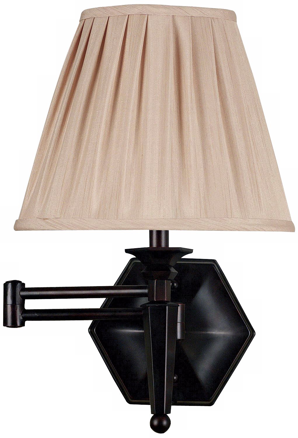 Kenroy Chesapeake Bronze Plug-In Swing Arm Wall Lamp
