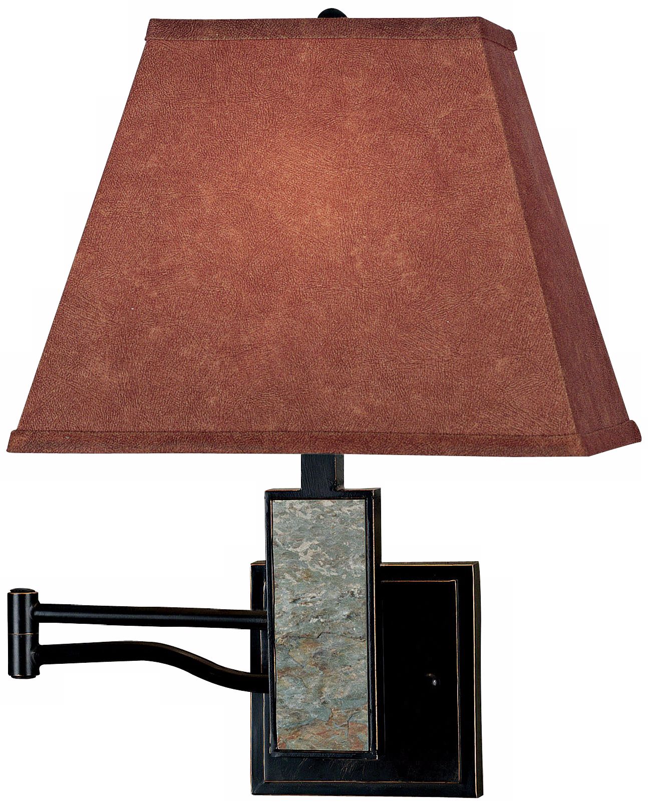 Kenroy Dakota Bronze Plug-In Swing Arm Wall Lamp