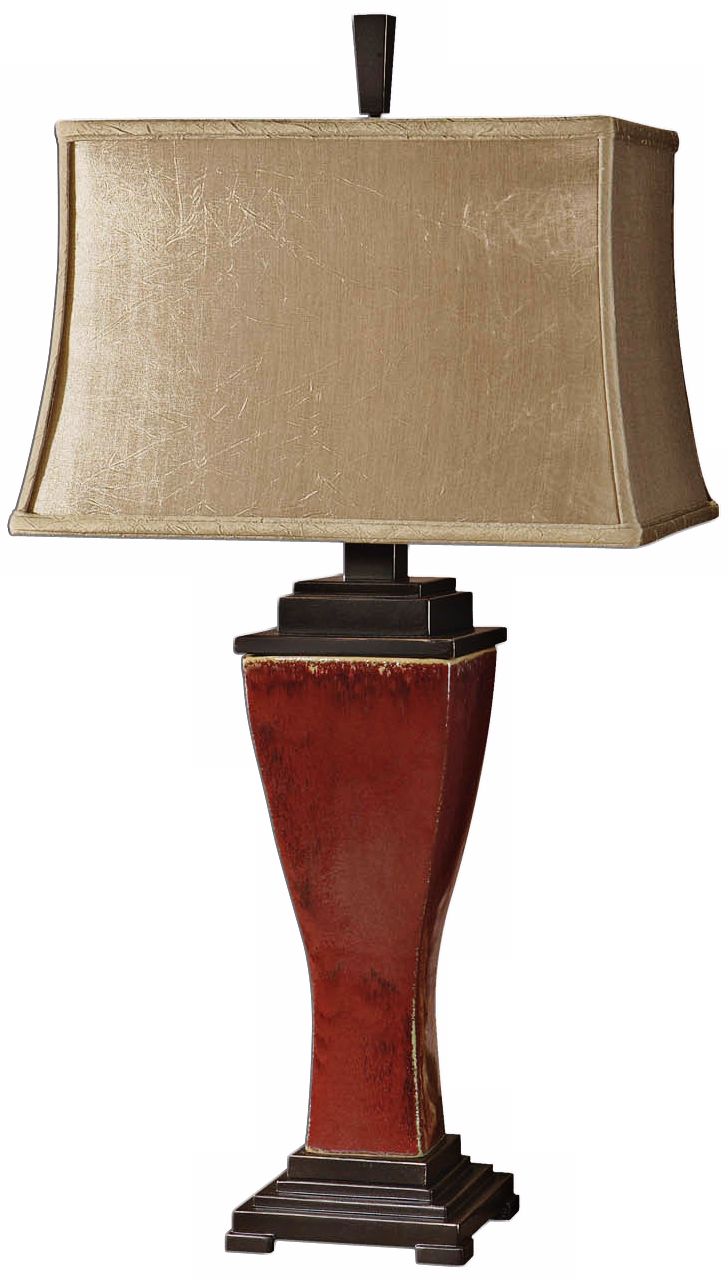 Uttermost Abiona Distressed Red Table Lamp