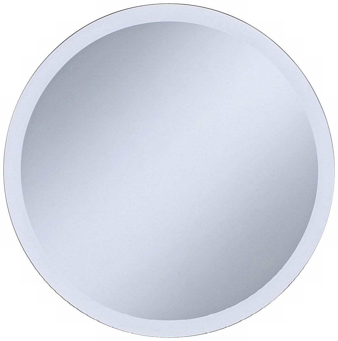 Adonia Round Frameless 18" Wide Beveled Wall Mirror