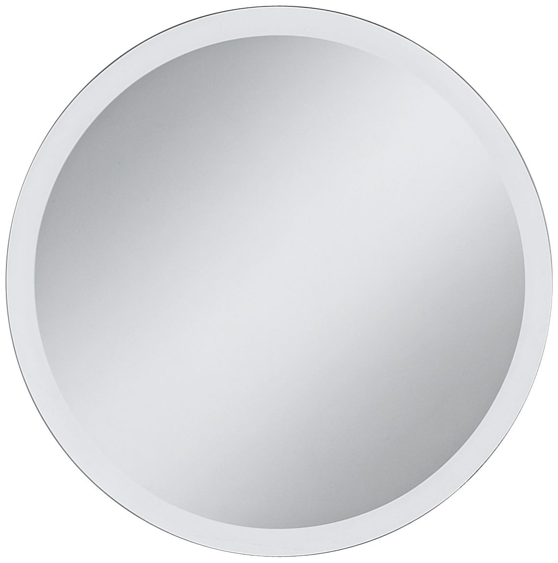 Round Frameless 36" Wide Beveled Mirror