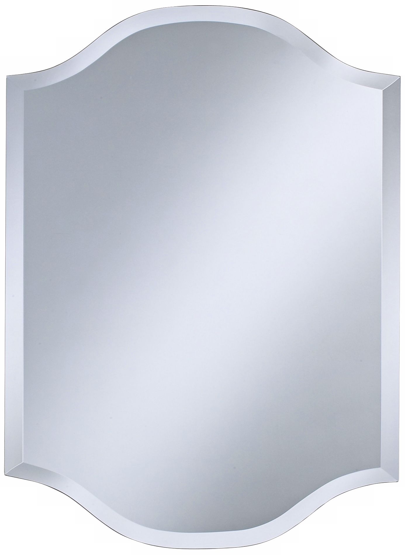 Double Crown Frameless 30" High Beveled Wall Mirror