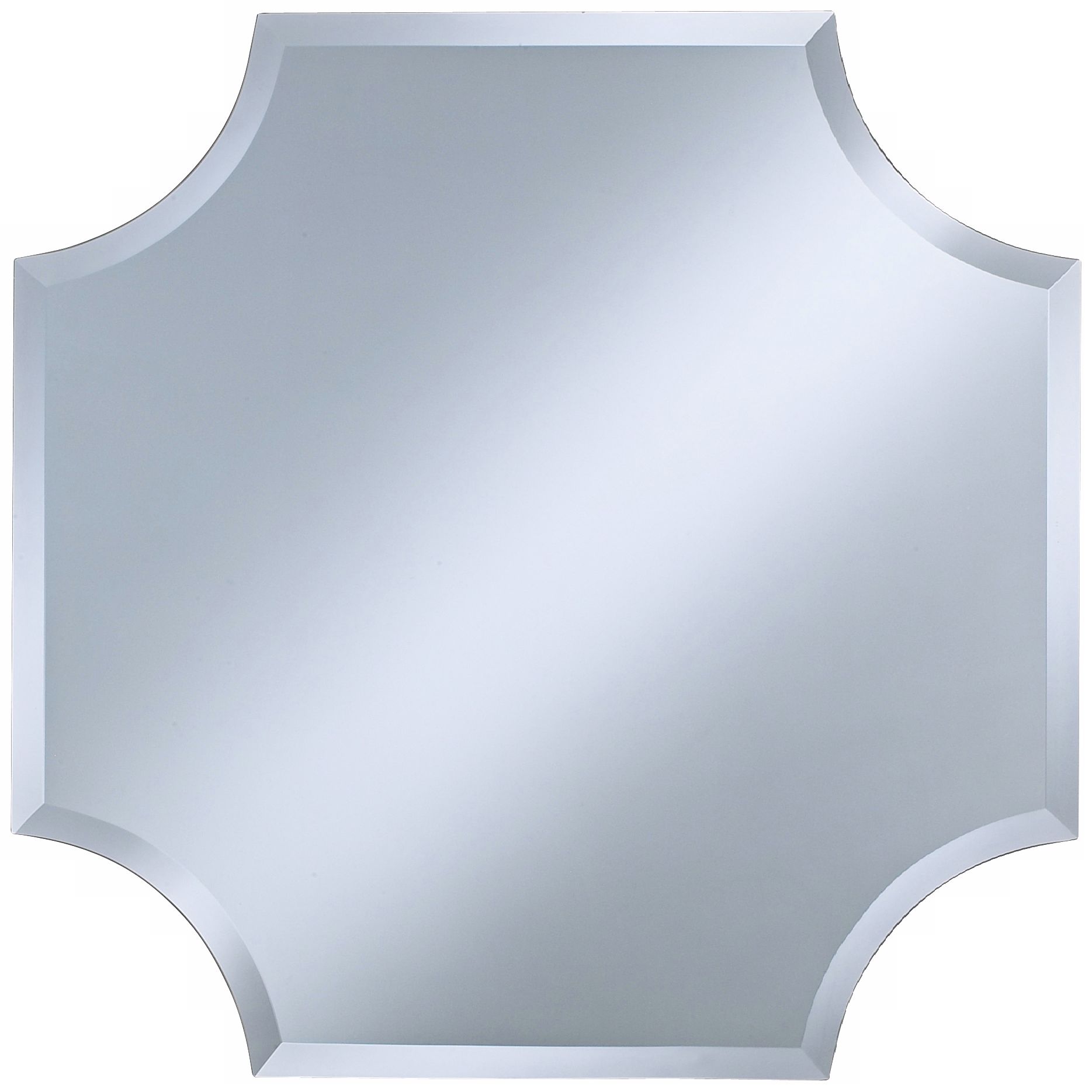 Cut Corner Frameless 30" High Beveled Wall Mirror