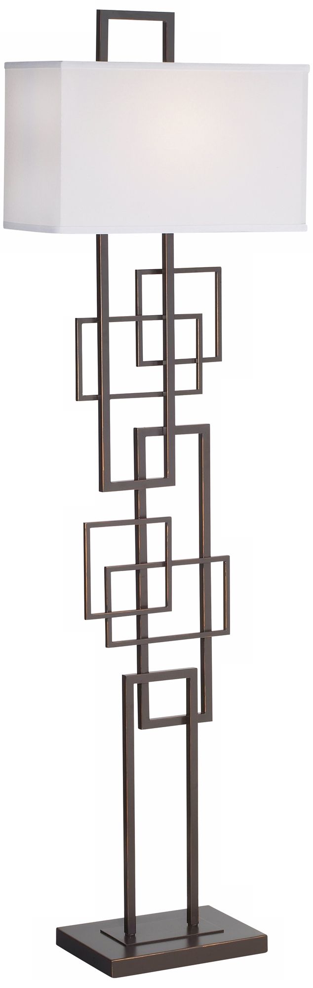 Possini Euro Design Bronze Floating Squares Floor Lamp