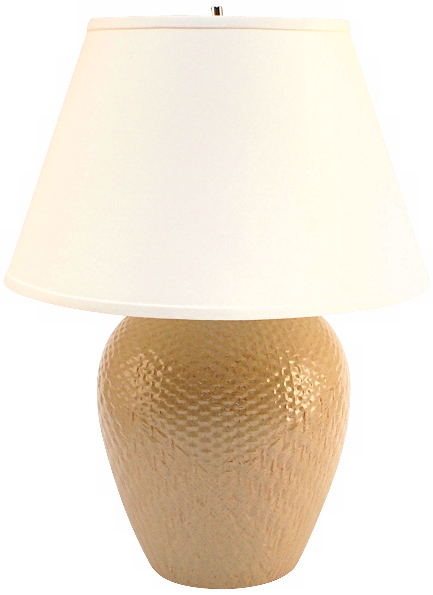 Haeger Potteries Butterscotch Ceramic Basket Table Lamp