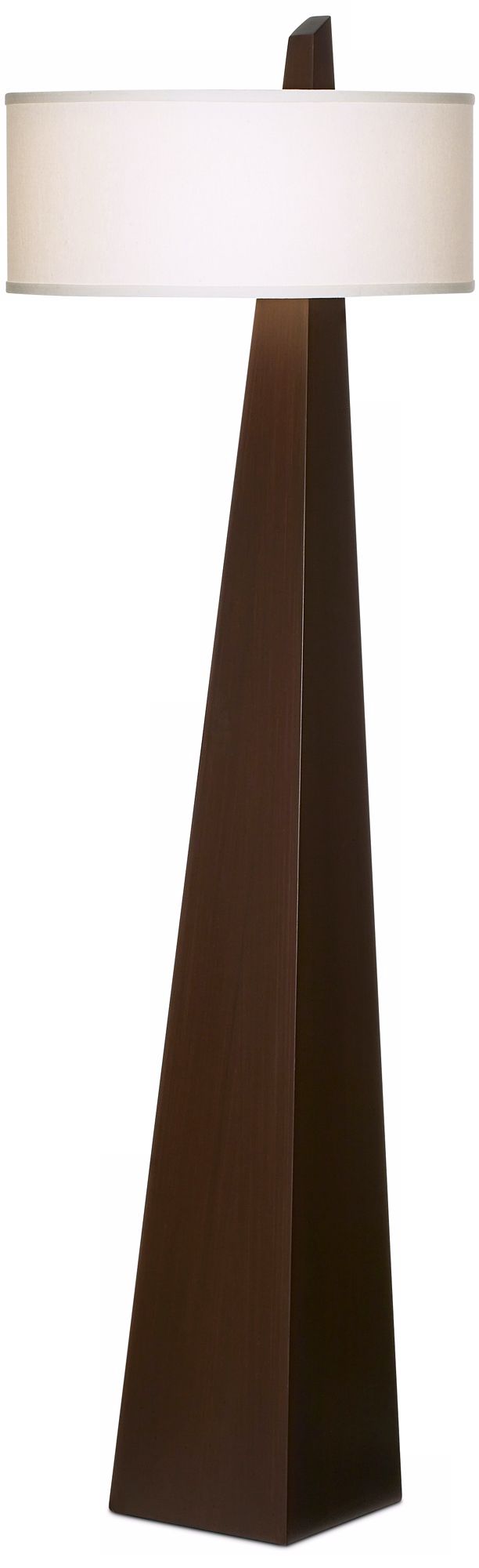 Pillar Walnut Wood Modern Floor Lamp