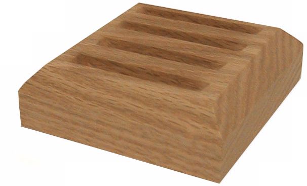 Oak Slotted Wood Drink Coaster Stand P1861
