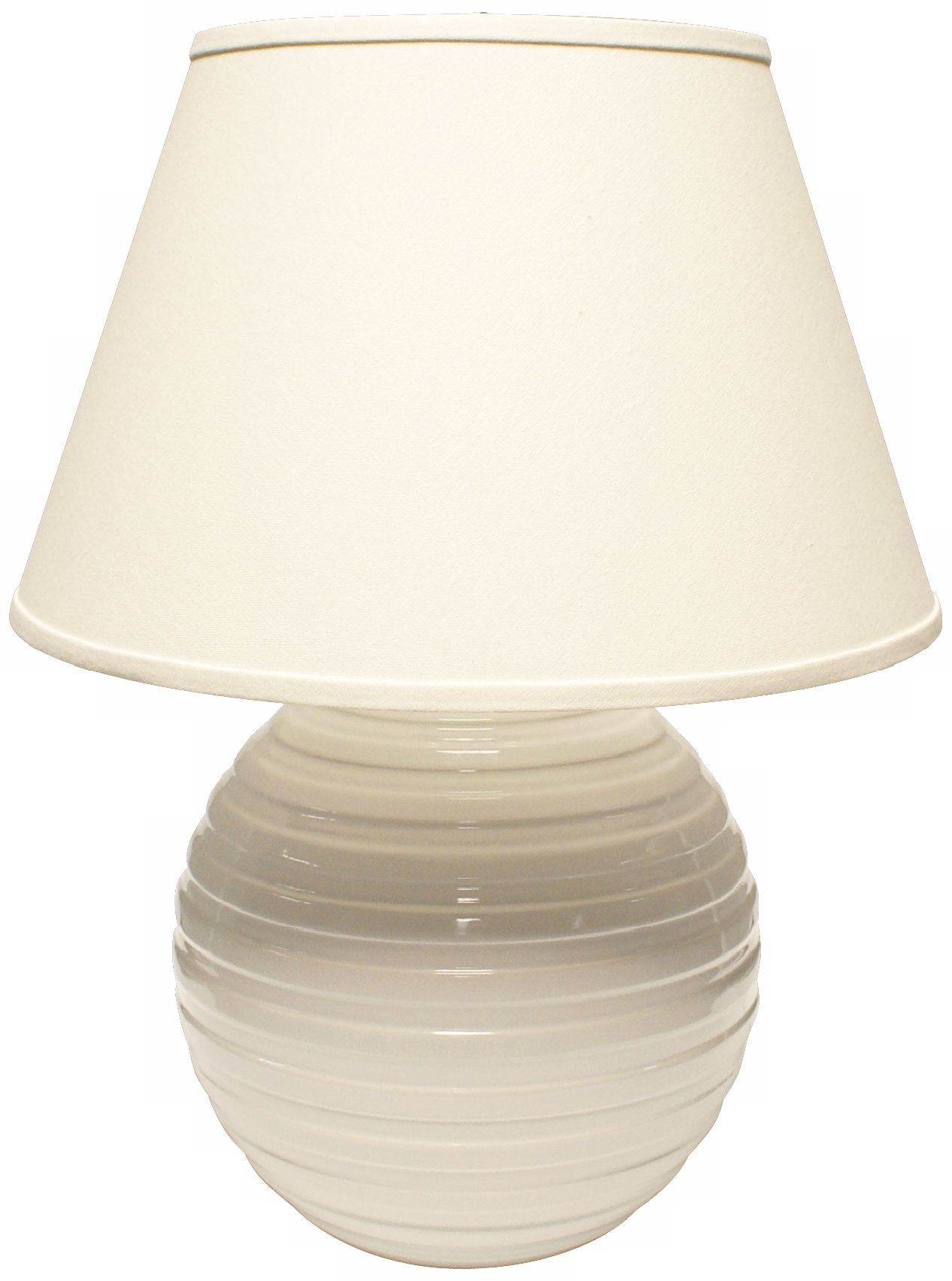 Haeger Potteries White Centrifugal Ceramic Table Lamp