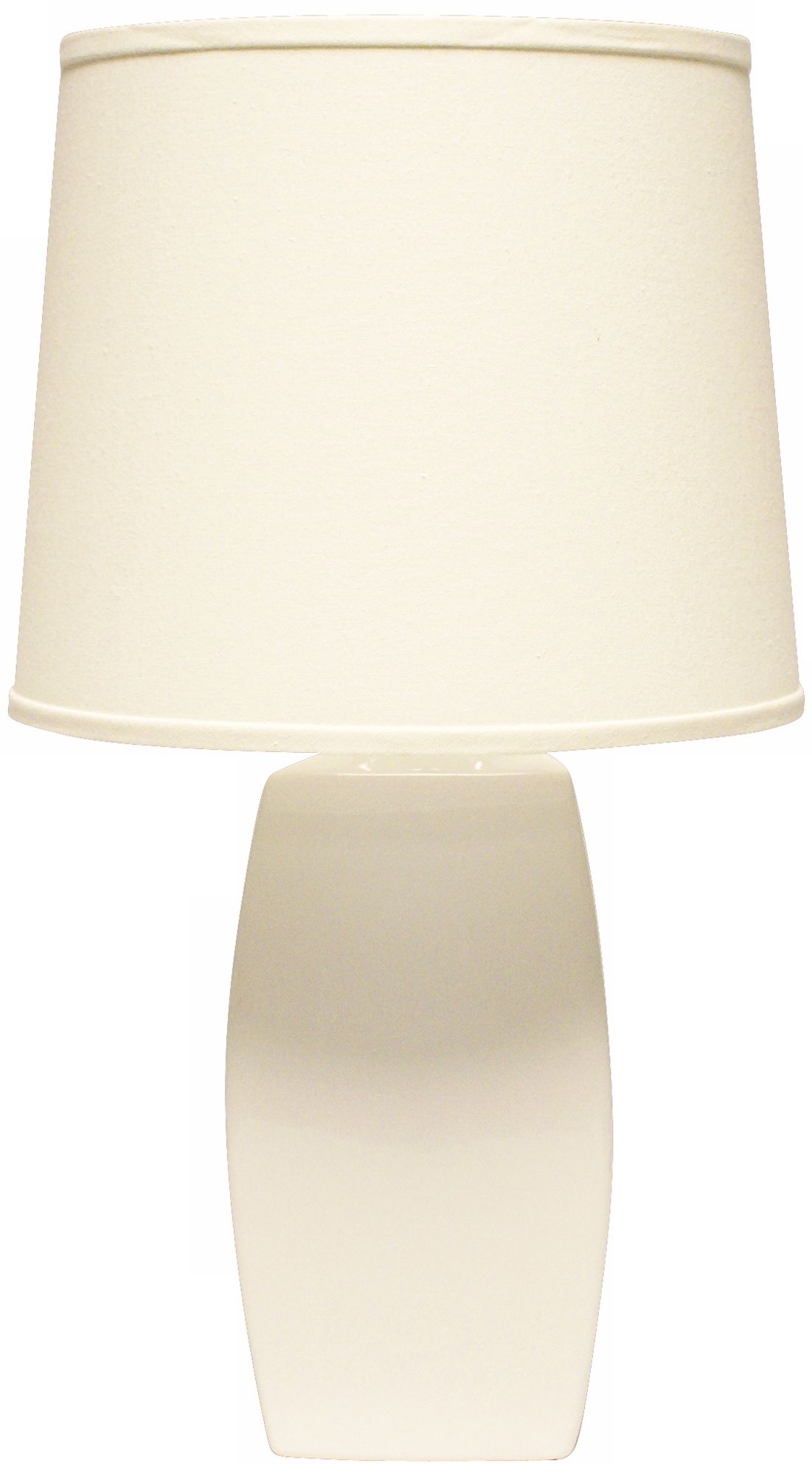 Haeger Potteries White Ceramic Soft Rectangle Table Lamp