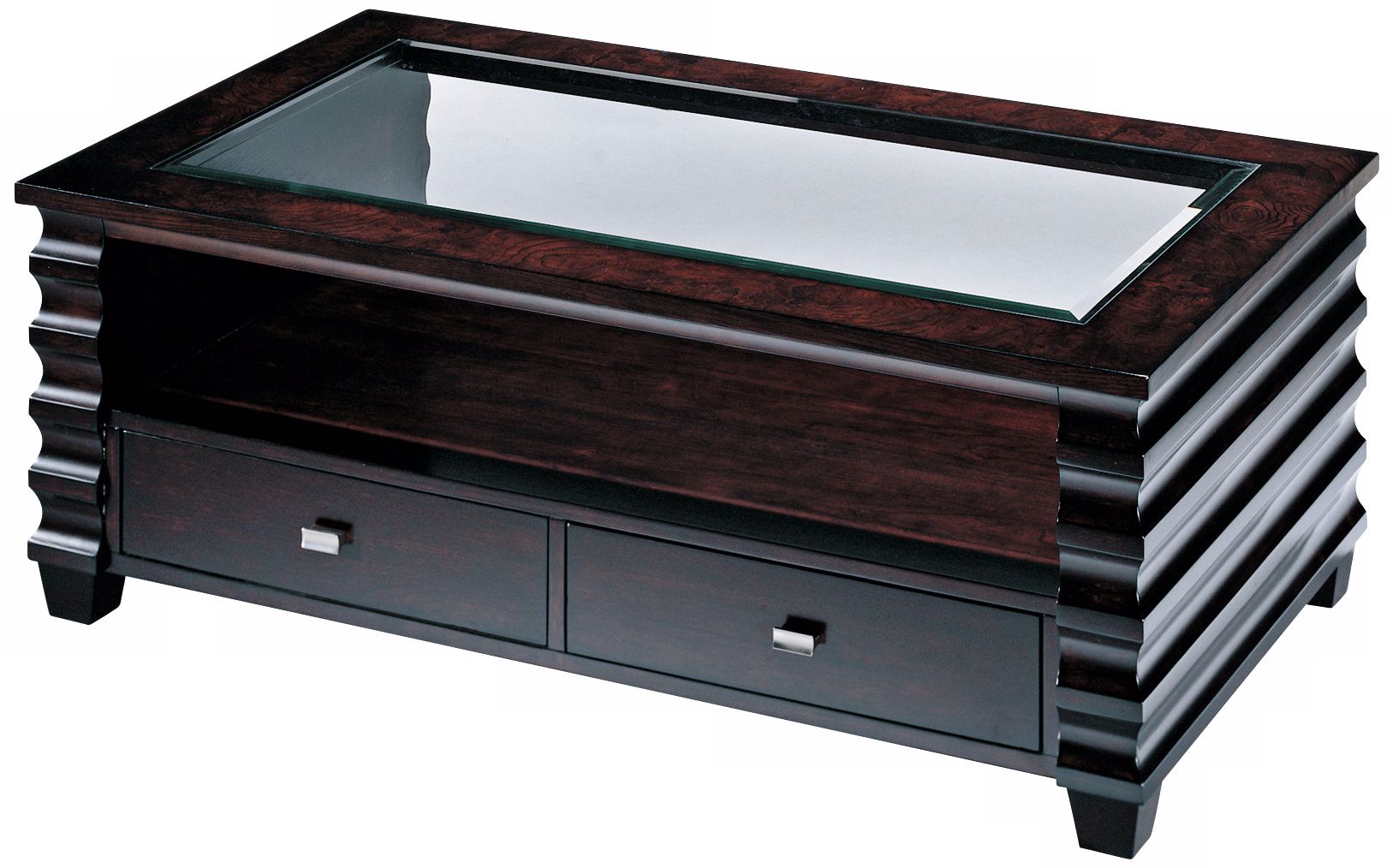 Paramount Black Cherry Finish Cocktail Table