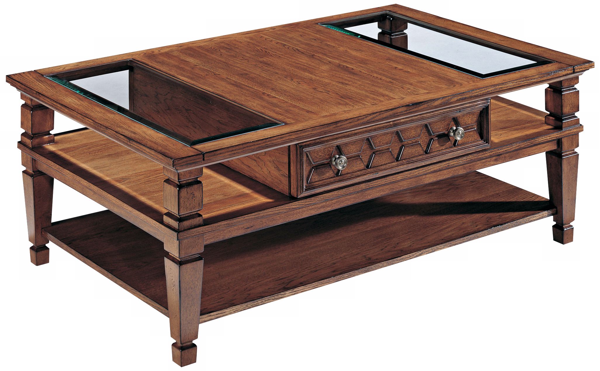 Denver Cabin Pecan Finish Cocktail Table