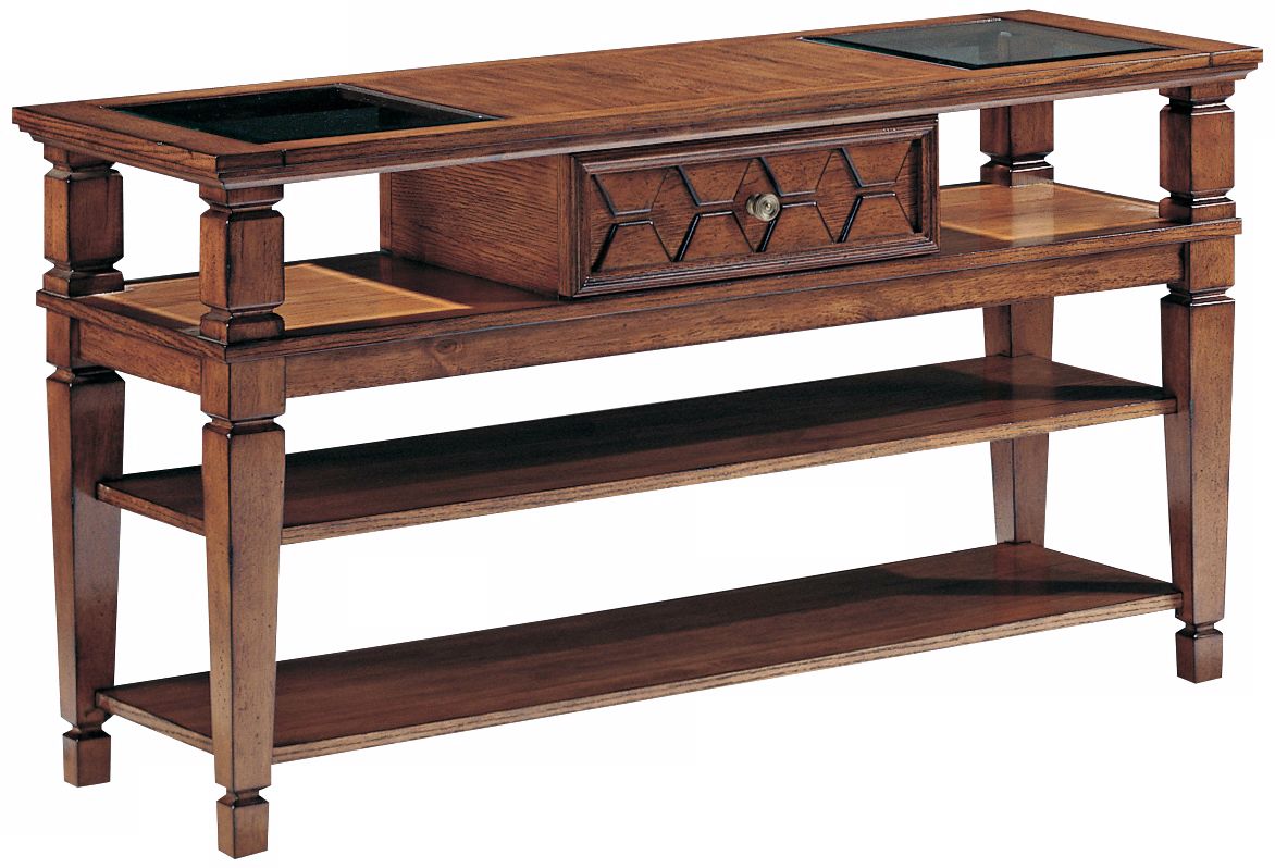 Denver Cabin Pecan Finish Sofa Table