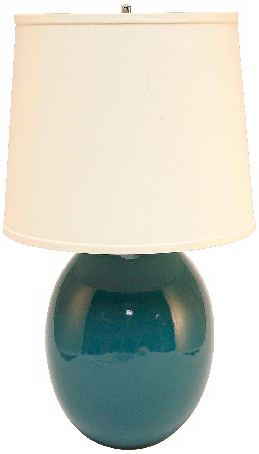 Haeger Potteries Ocean Blue Ceramic Egg Table Lamp
