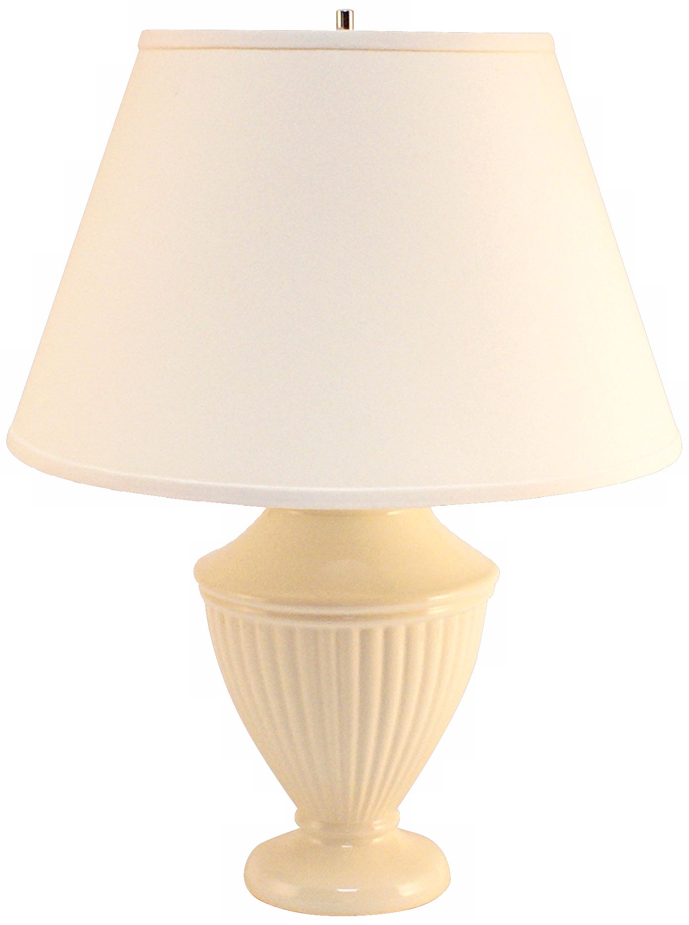 Haeger Potteries Empire Ivory Ceramic Table Lamp