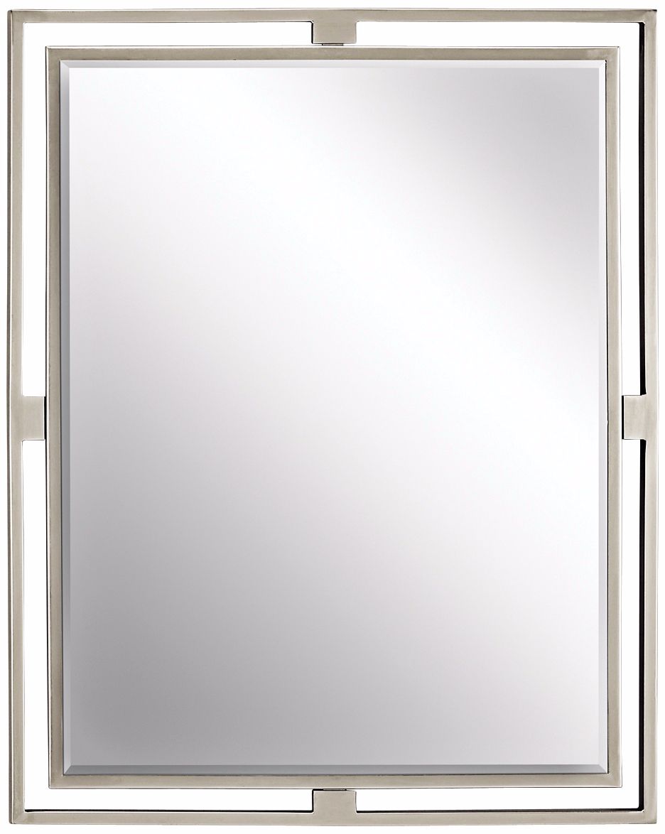 Unique Bathroom Mirrors on Frame  Rectangular Mirror  Beveled Glass  Vertical Mount Only  Mirror