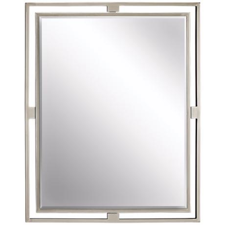 Unique Bathroom Mirrors on Frame  Rectangular Mirror  Beveled Glass  Vertical Mount Only  Mirror