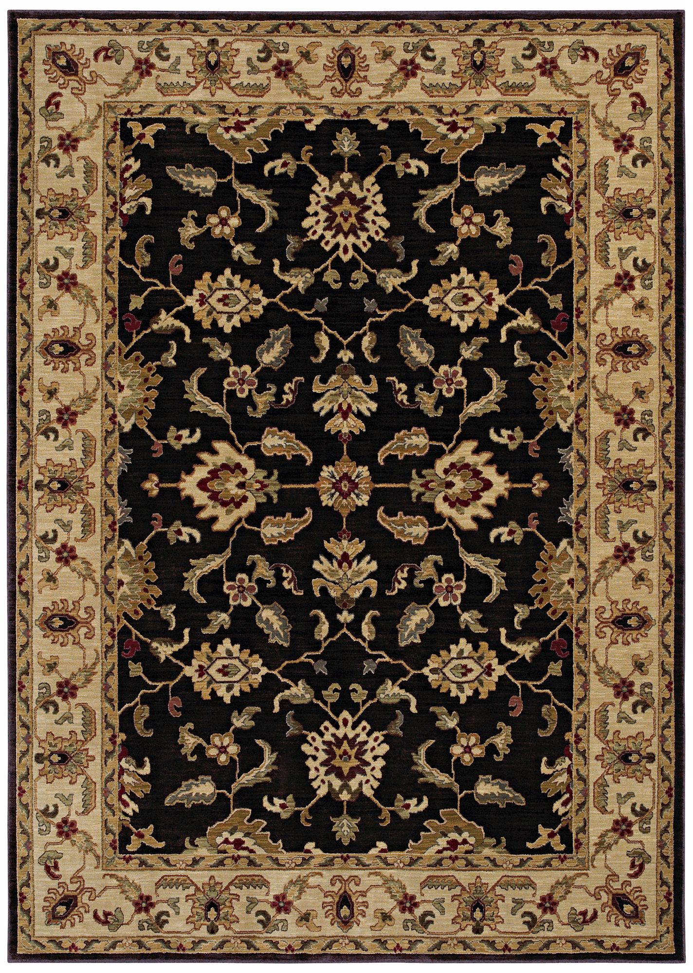 Kathy Ireland Palace Retreat Old Republic Black Area Rug