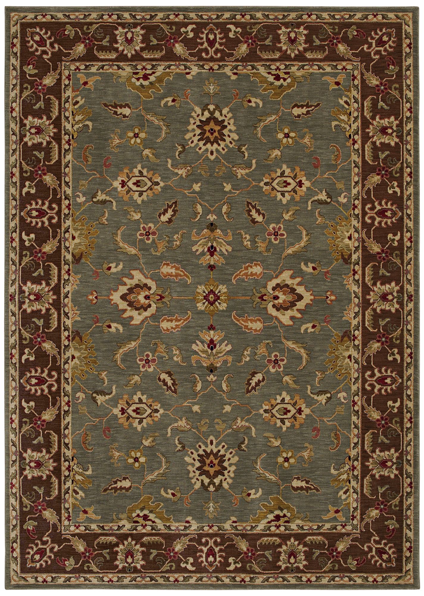 Kathy Ireland Palace Retreat Empress Light Blue Area Rug P2077