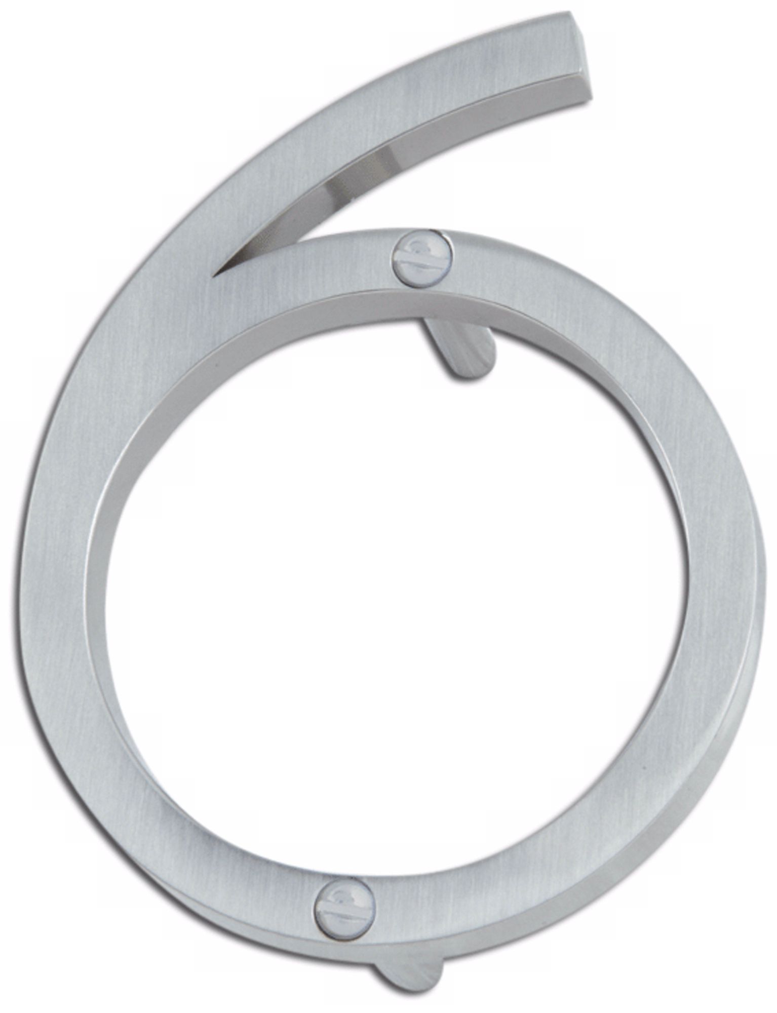 Avalon Brushed Nickel Finish House Number 6