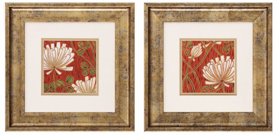 Gretchen I and II 14" Square Framed Wall Art