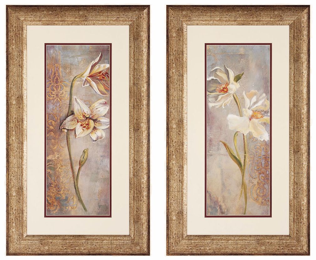 Floral VII and VIII 28" High Framed Wall Art