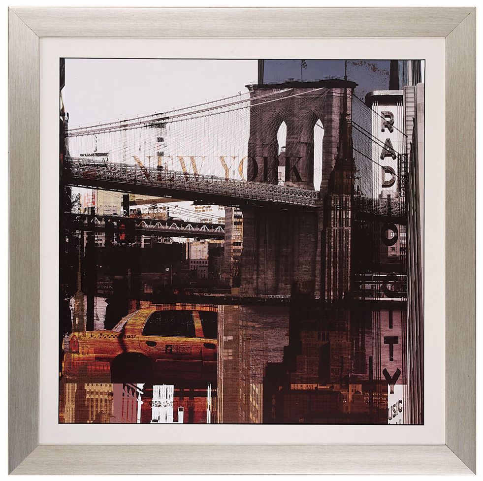 New York NY I 30" Square Framed Wall Art