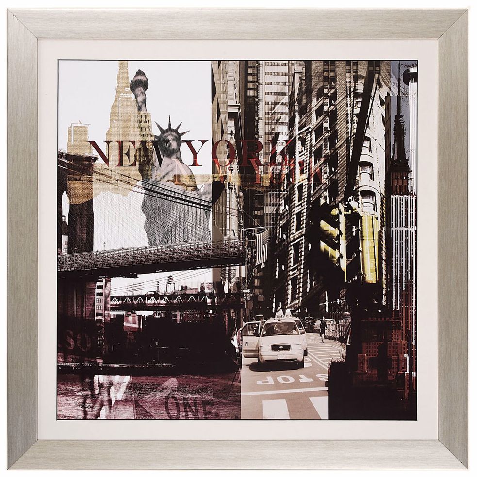 New York NY II 30" Square Framed Wall Art