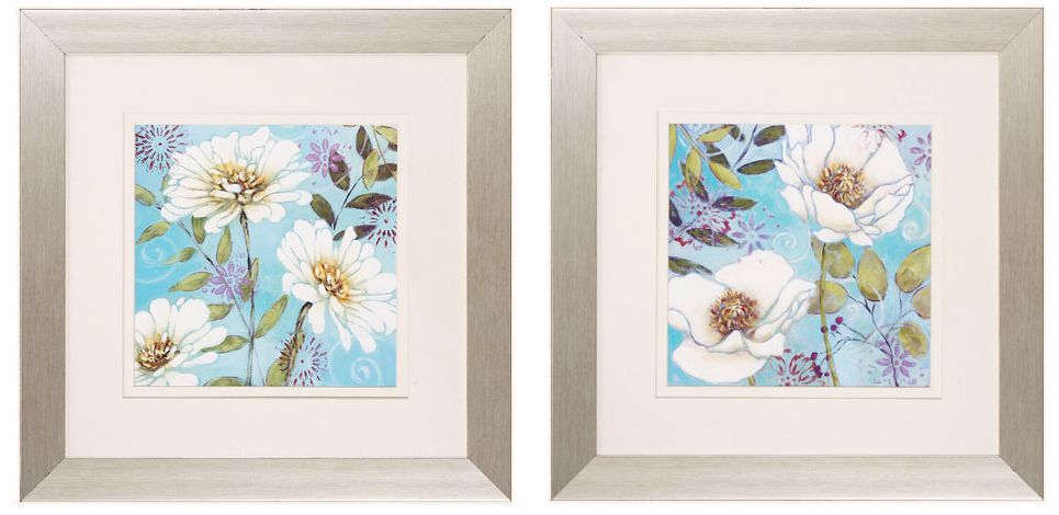 Jaipur I and II 22" Square Framed Wall Art