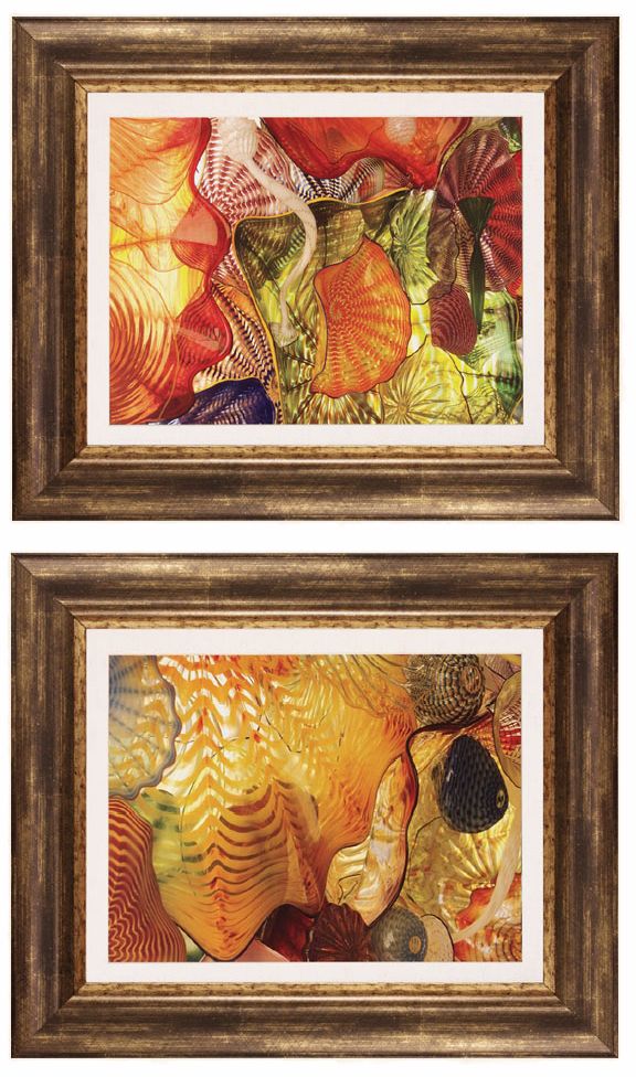 Set of Two Peach Season I and II 23" Wide Framed Wall Art