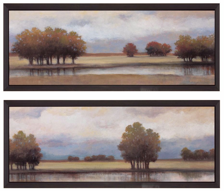 Set of Two Lazy River I and II 35" Wide Framed Wall Art