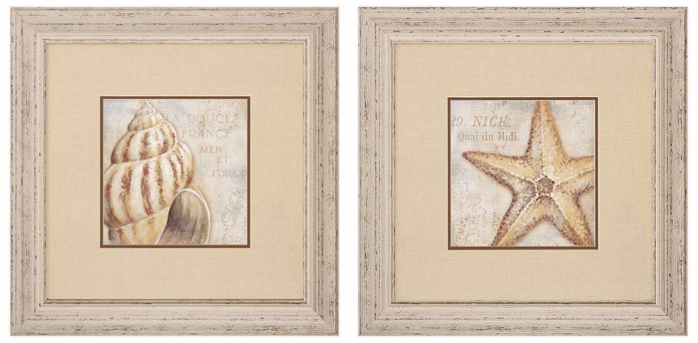 A La Plage I and II 23" Square Framed Wall Art