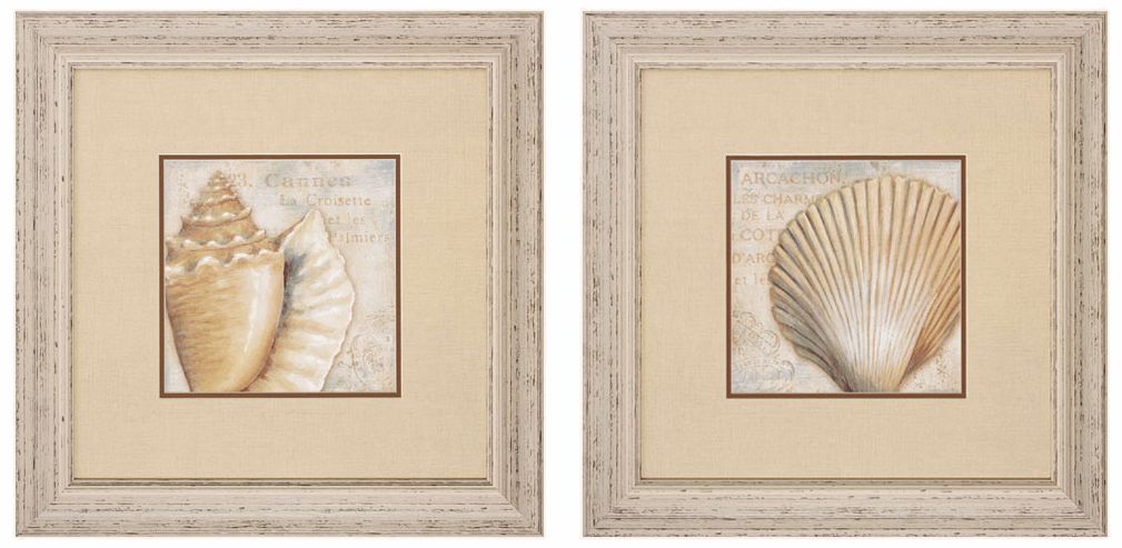 A La Plage III and IV 23" Square Framed Wall Art