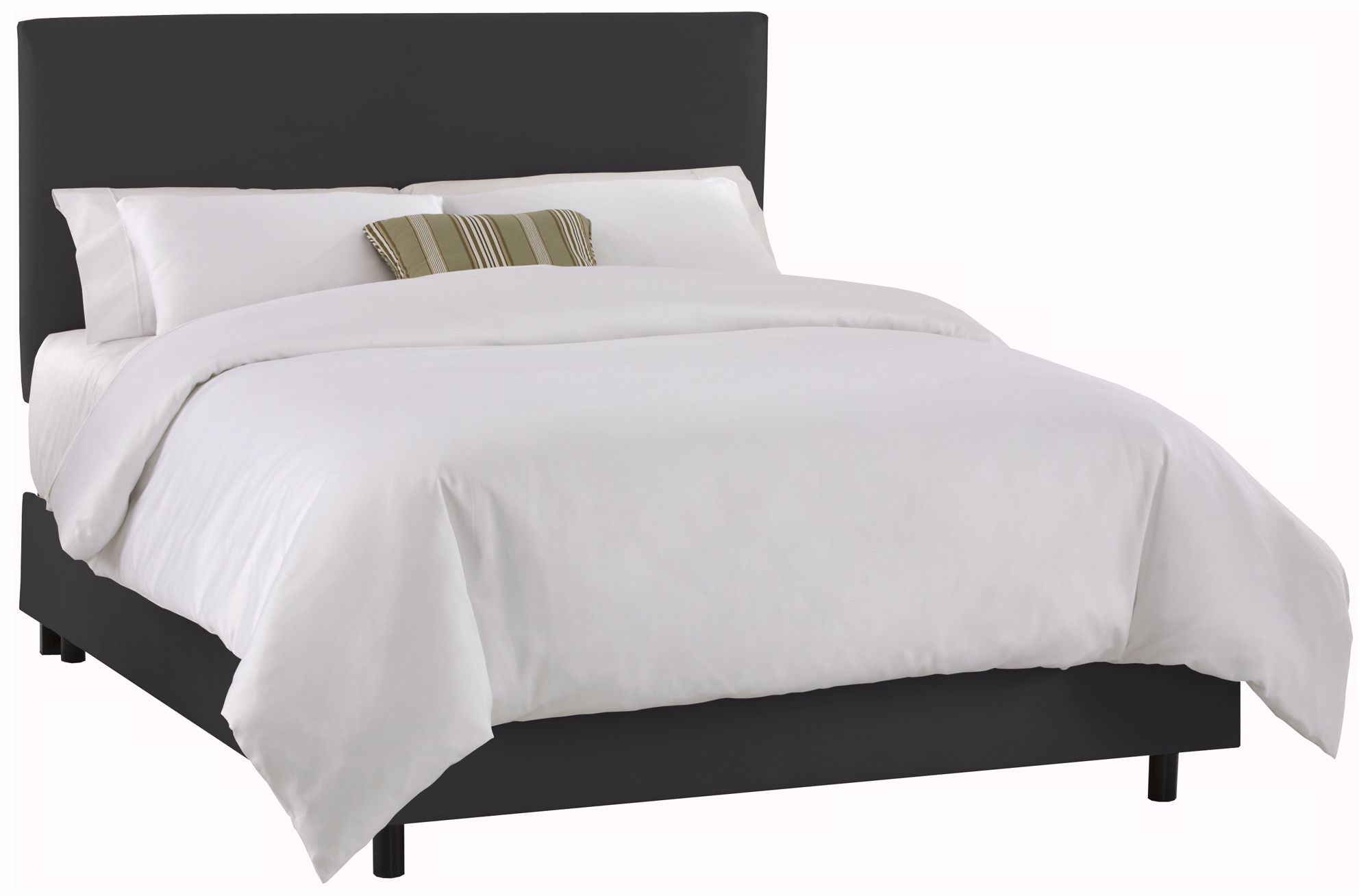 Slipcover Black Microsuede Bed (King)