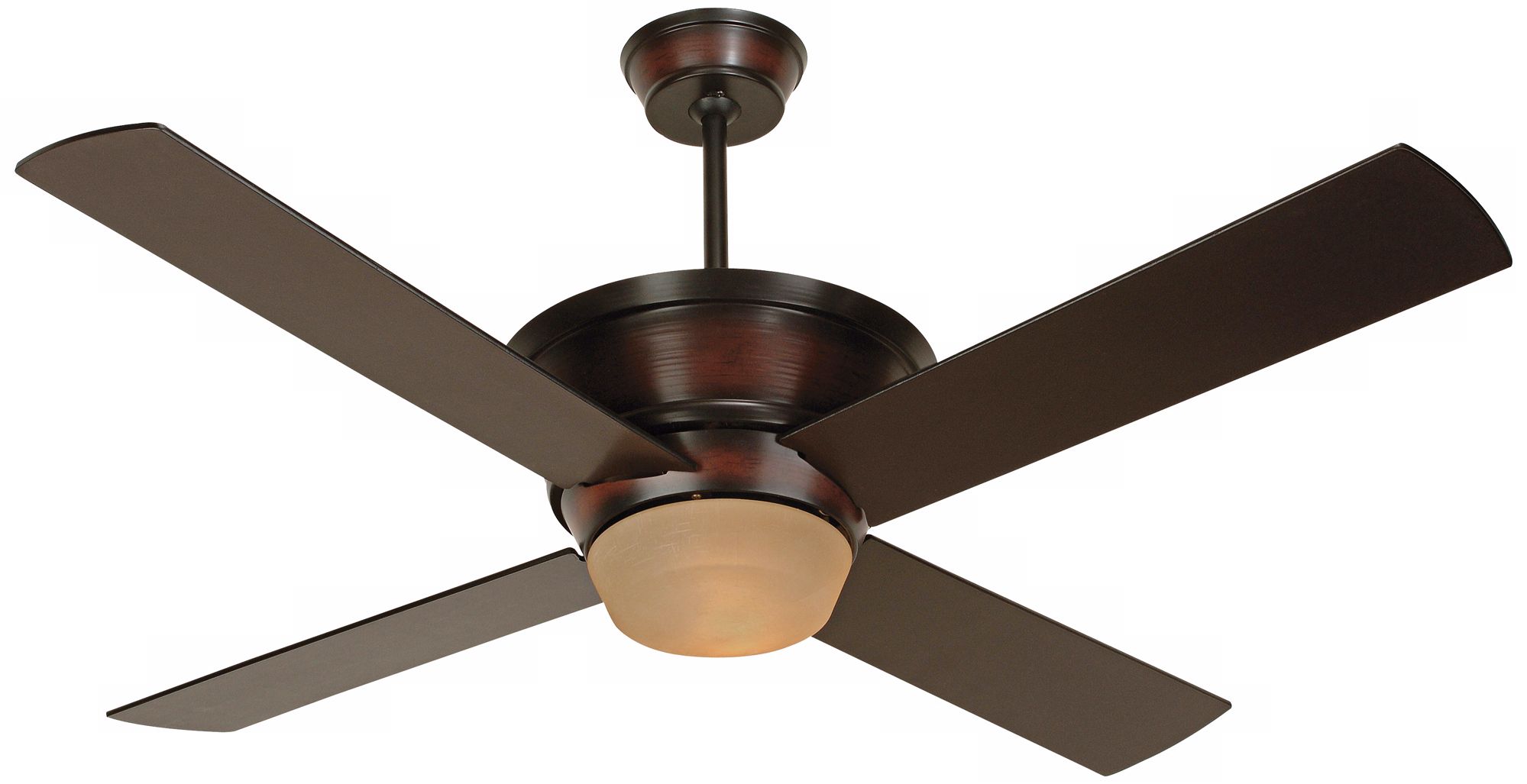 52" Craftmade Kira Amber Glass Ceiling Fan