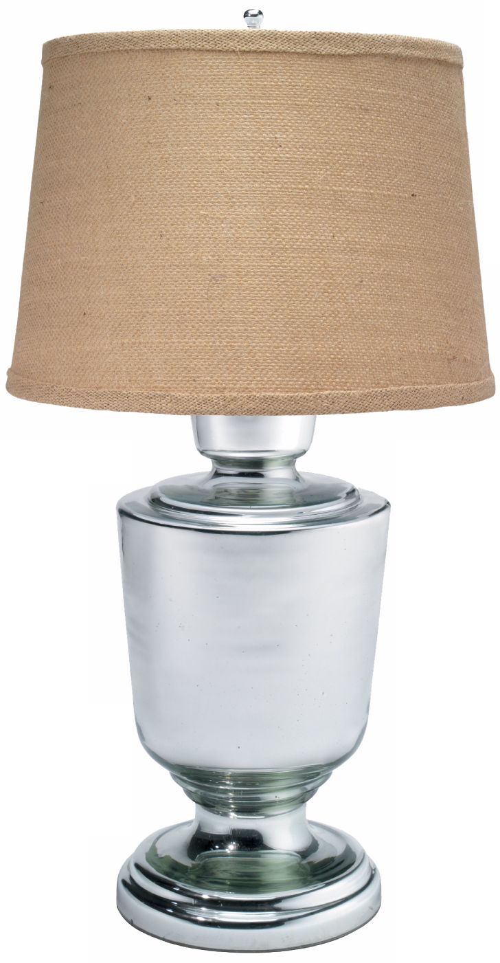 Large Laffite Mercury Glass Table Lamp