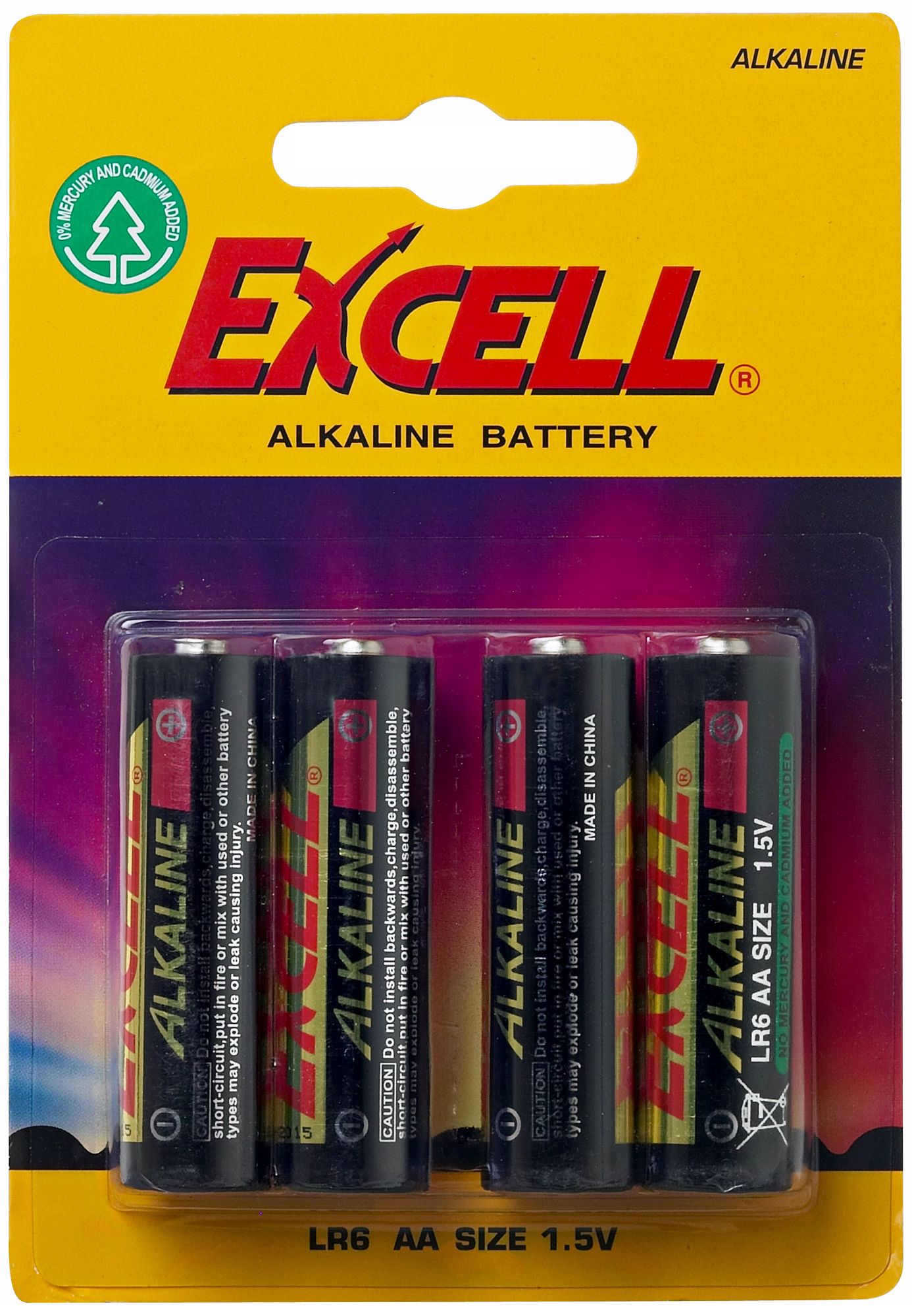 Excell AA 4-Pack Alkaline Batteries