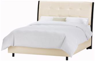 Upholstered Headboard Bone Vinyl Bed California King P2480