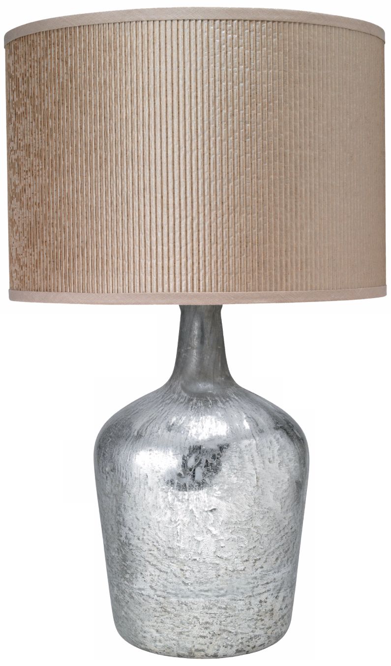 Medium Textured Mercury Glass Plum Jar Table Lamp