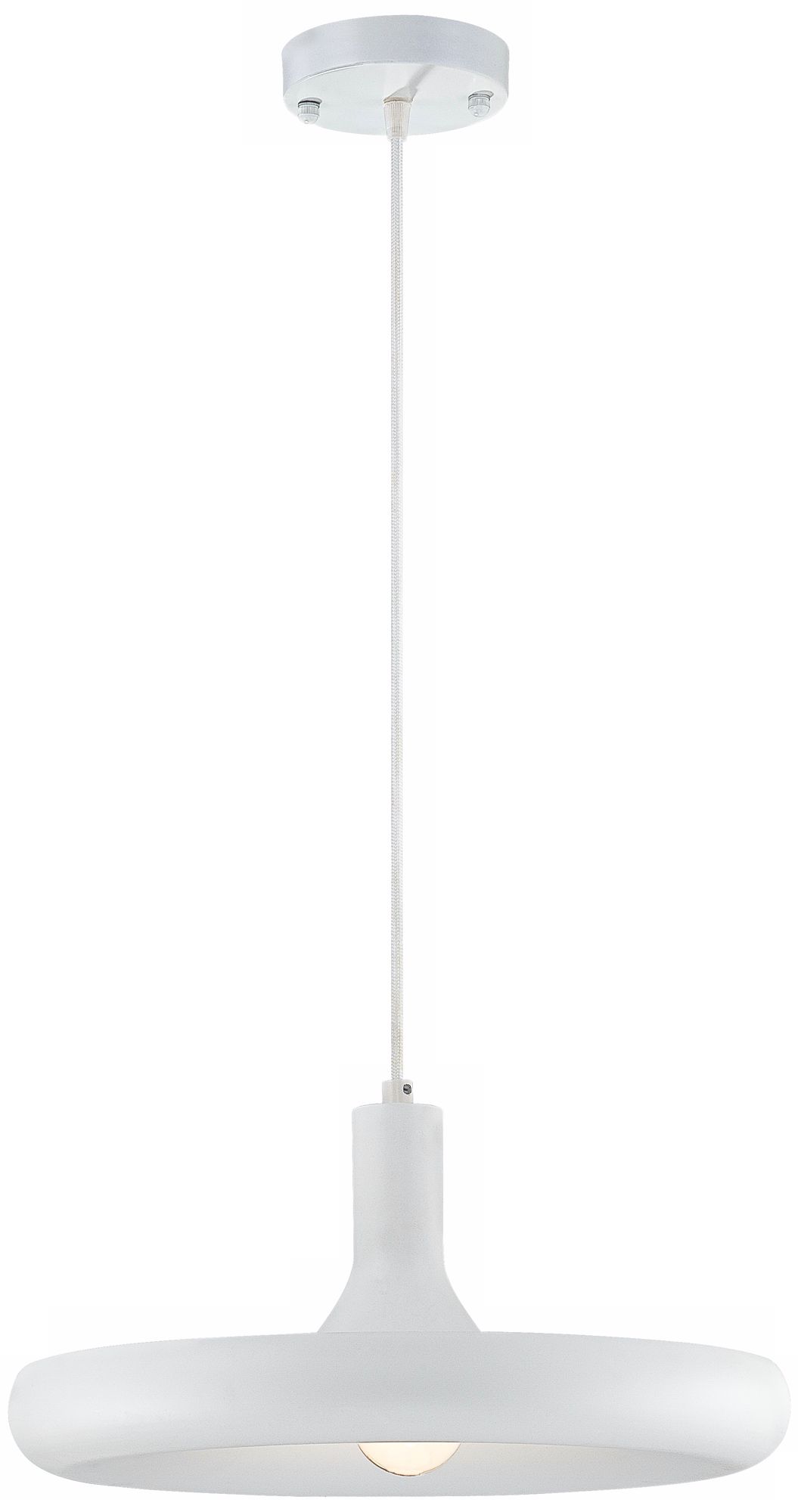 Donut White Finish Pendant Chandelier