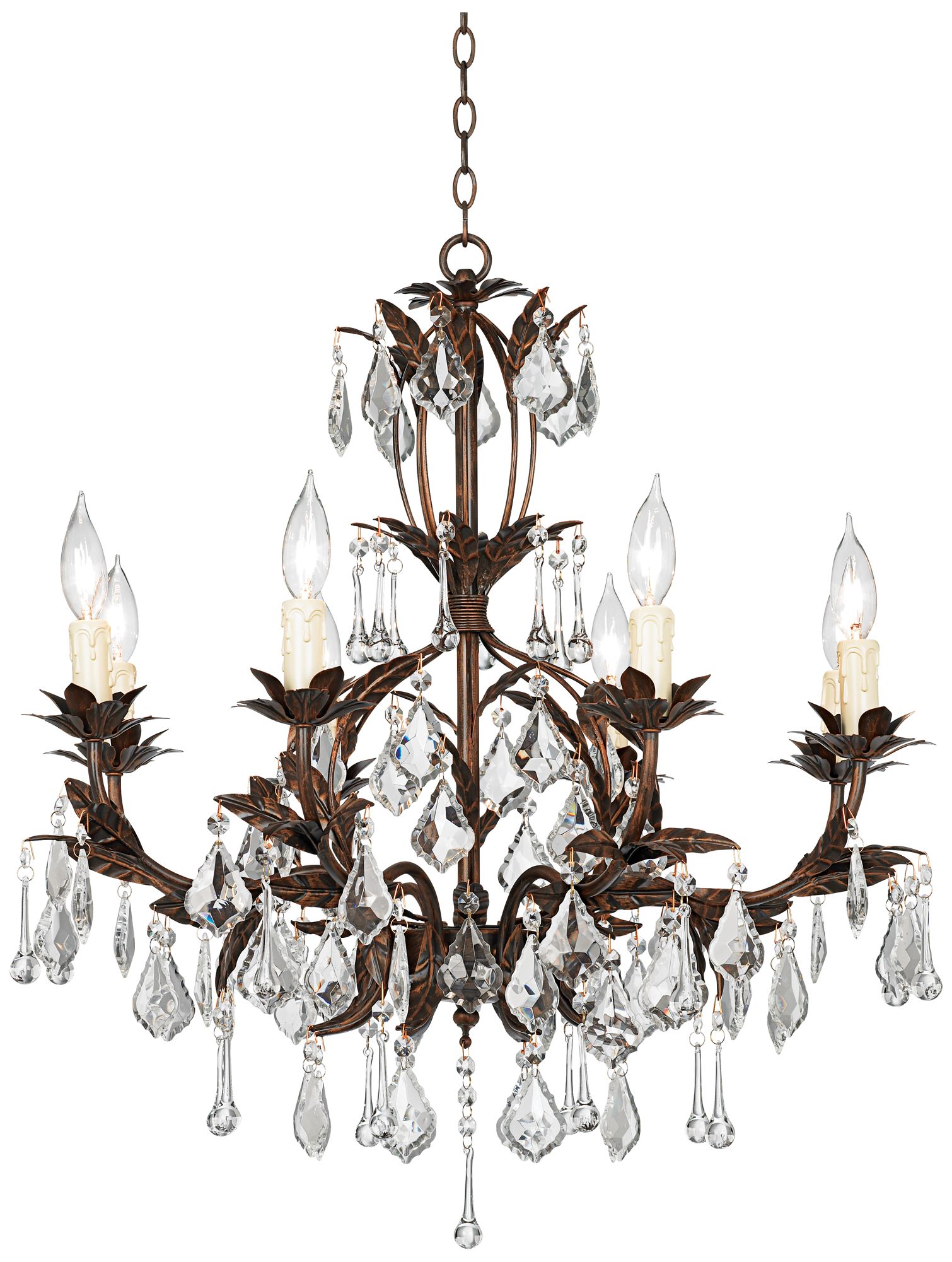 Kathy Ireland Venezia Bronze 8-Light 26" Wide Chandelier